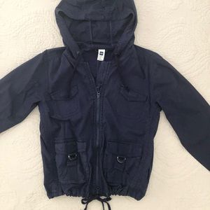 Gap Navy Crop Drawstring Jacket